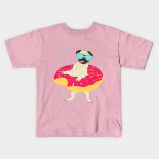 donut pug - lifebuoy Kids T-Shirt